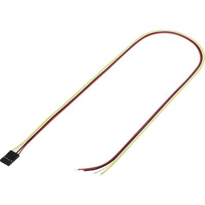 Kabel se čtyřmi barevnými vodiči: černý, červený, žlutý a zelený. Jeden konec má čtyřpólovou zástrčku, druhý konec je volný.