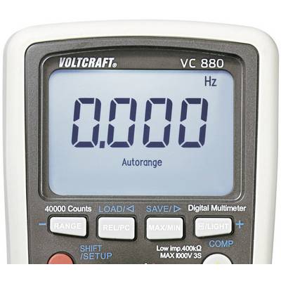 VOLTCRAFT VC880 multimetr, datalogger, CAT III 1000 V, CAT IV 600 V, displej (counts) 40000, VC880-6