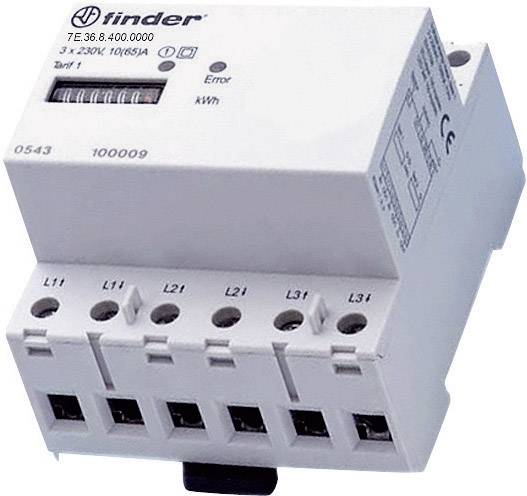 Víceúčelový třífázový elektroměr s digitálním displejem, model TE.36.8.400.0000, vhodný pro 3x230V, 100A.
