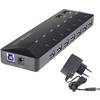 USB 3.0 hub Renkforce RF-3806034 7+2 porty, čierna