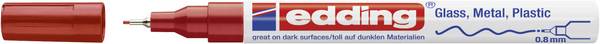 Edding 780 4-780-9-002 popisovač na laky  červená 0.8 mm