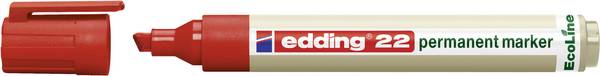 Edding edding 22 permanent marker EcoLine 4-22002 permanentní popisovač  červená Vodotěsné: Ano