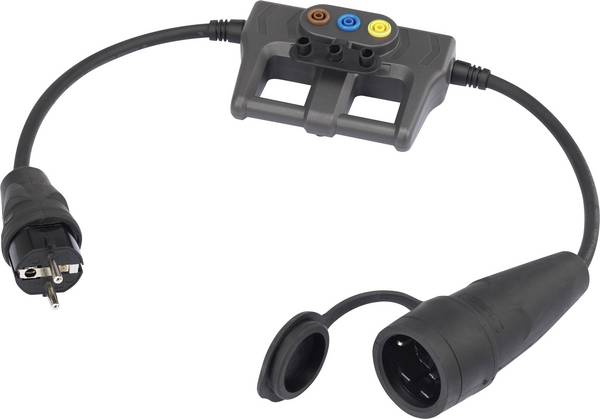 VOLTCRAFT DLA-1L 16 měřicí adaptér, ochranný kontakt 16 A  - ochranný kontakt 16 A
