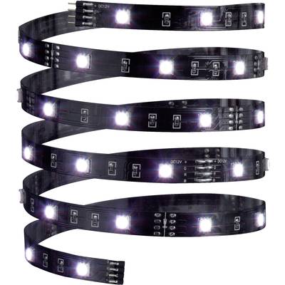 LED světelný pruh s jasnými bílými světly v spirálovitém vzoru.