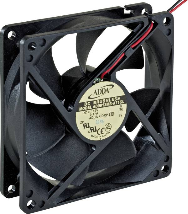 axiální ventilátor ADDA AD0912MB-A71GL 779232200, 12 V/DC, 92 x 92 x 25
