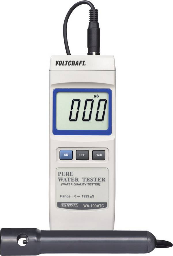 měřič vodivosti VOLTCRAFT WA-100 ATC 3 % 0 - 1999 µS Kalibrováno dle ISO
