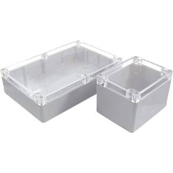 Instalační krabička Axxatronic 7300-373C, 200 mm x 120 mm x 75 mm , ABS, světle šedá, čirá