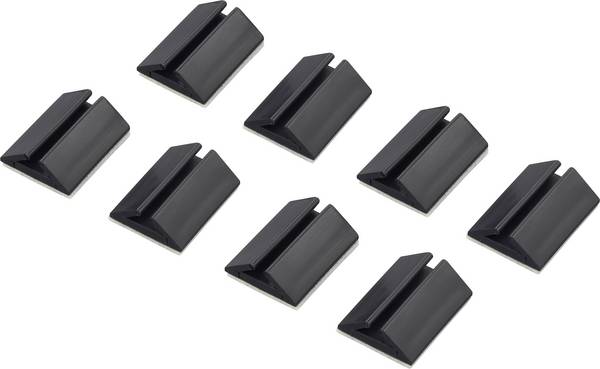 TRU COMPONENTS 617164-BK držák kabelu samolepicí 1282781 Průměr kabelového svazku (rozsah) 2.50 do 3.00 mm   černá 8 ks