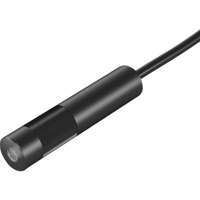 Černý válcový senzor s kabelem, pravděpodobně určený pro sběr dat nebo ovládání v technických aplikacích.