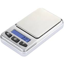 Kapesní váha Basetech , Max. váživost 200 g, Rozlišení 0.01 g, na baterii, stříbrná