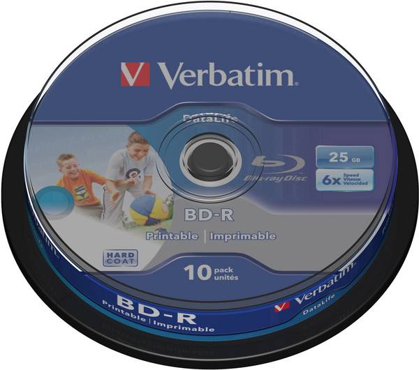 Verbatim 43804 Blu-ray BD-R 25 GB 10 ks vřeteno s potiskem