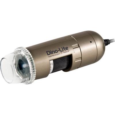 Kompaktní válcovitý digitální mikroskop s nápisem 'Dino-Lite Digital Microscope', vhodný pro zvětšování.