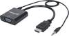 Manhattan 151559 HDMI / jack / VGA adaptér [1x HDMI zástrčka - 1x VGA zásuvka, jack zásuvka 3,5 mm] černá 0.26 m