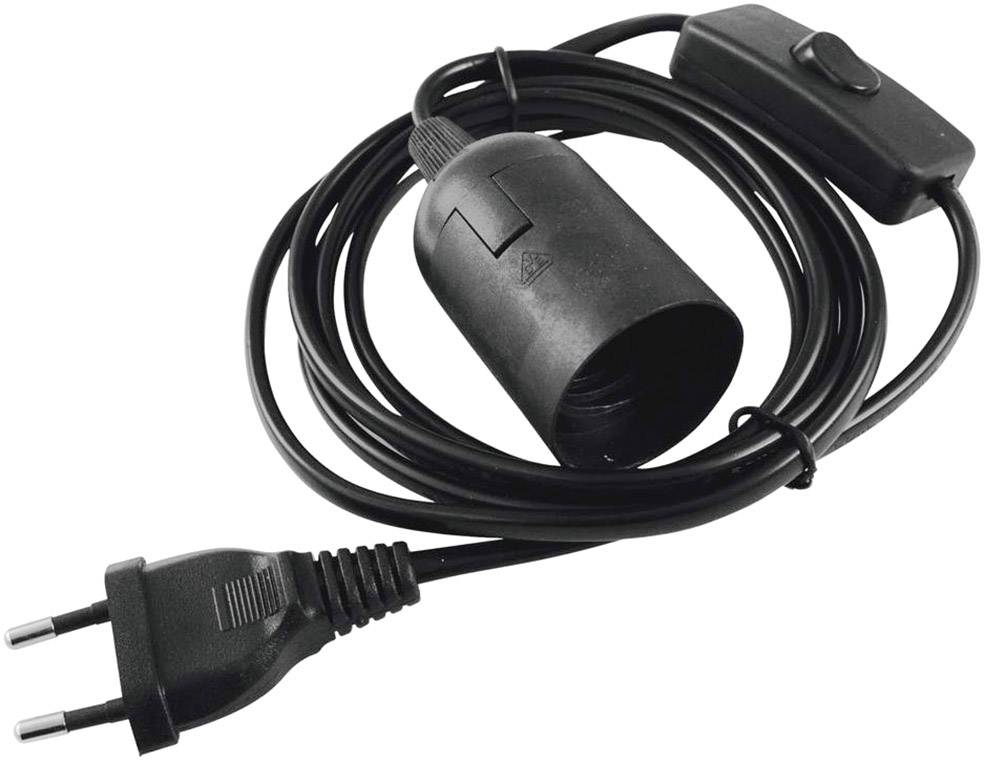 Eurolite 51100666 objímka pro žárovku E27 230 V 60 W s eurozástrčkou, s vypínačem