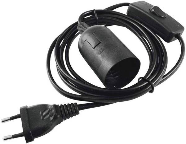 Eurolite 51100666 objímka pro žárovku  E27  230 V 60 W s eurozástrčkou, s vypínačem