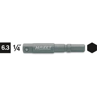 Adaptér 'HAZET' pro nástrčné klíče, velikost 6,3 mm (1/4 palce), černý.