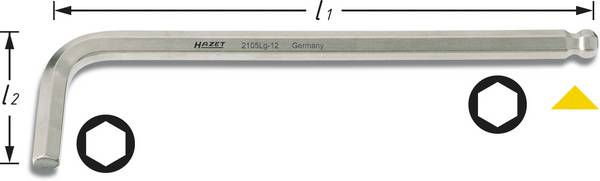 Hazet 2105LG-015 inbus klíč 1.5 mm
