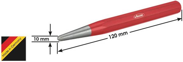 Zrna červená Vigor V1220 (Ø x d) 10 mm x 120 mm