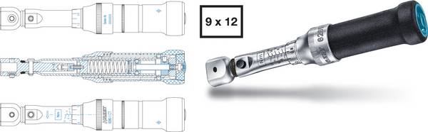 Hazet 6282-1CT, 6282-1CT, momentový klíč, Kalibrováno dle (ISO), pro nasazovací nástroje, zásuvný čtyřhran 9 x 12 mm , 4 - 40 Nm