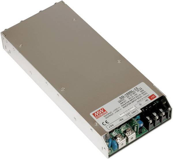 MEAN WELL SD-1000L-12 DC/DC měnič napětí  12 V  720 W Počet výstupů: 1 x Obsah 1 ks