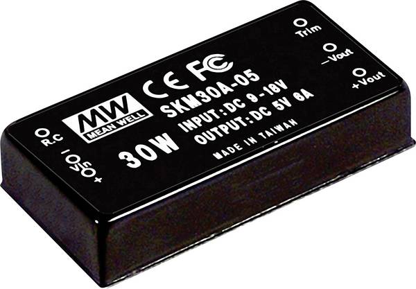 MEAN WELL SKM30C-12 DC/DC měnič napětí  12 V  30 W Počet výstupů: 1 x Obsah 1 ks