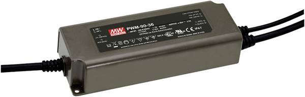 MEAN WELL PWM-90-12 napájecí zdroj pro LED  konstantní napětí 90 W 0 - 7.5 A 12 V/DC stmívatelný, PFC spínací obvod , ochrana proti přepětí  1 ks