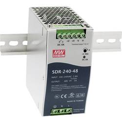 Síťový zdroj na DIN lištu Mean Well SDR-240-48, 1 x, 48 V/DC, 5 A, 240 W