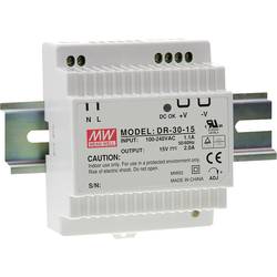 Síťový zdroj na DIN lištu Mean Well DR-30-5, 1 x, 5 V/DC, 3 A, 15 W