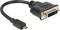 HDMI-DVI adaptérový kabel s mikroHDMI na DVI konektor, určený pro připojení zařízení s různými typy konektorů.