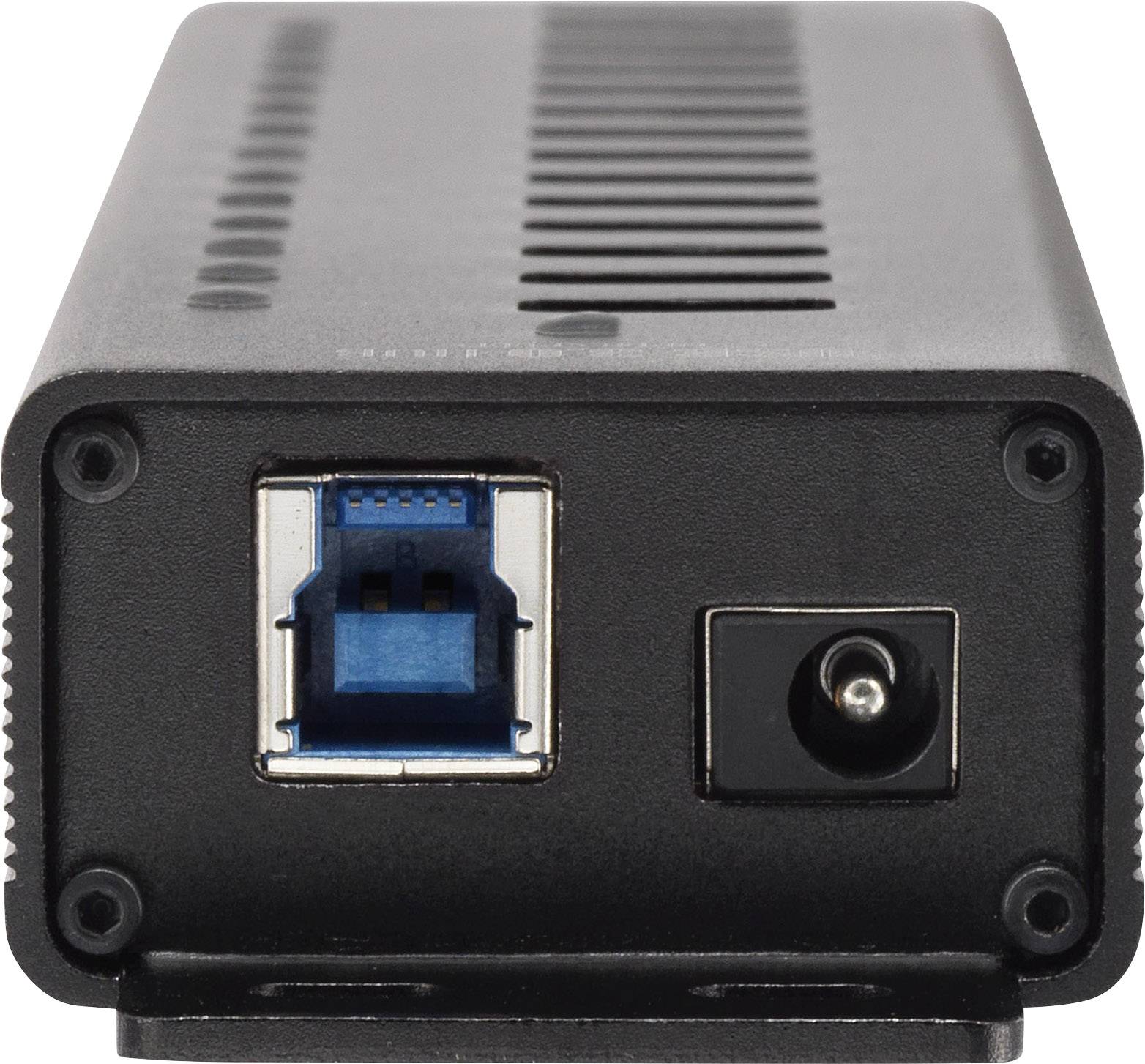 Externí pevný disk s USB a napájecím konektorem na zadní straně, ideální pro rozšíření úložného prostoru a zálohování dat.
