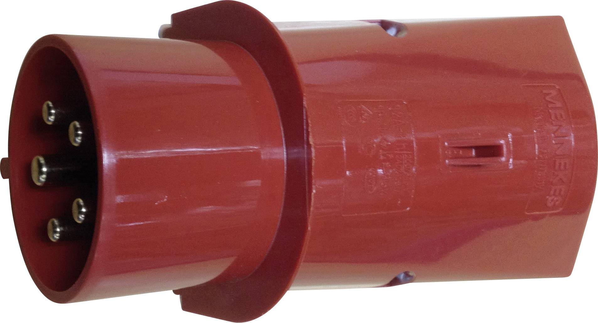 CEE zástrčka na stěnu MENNEKES Mennekes, 5pólová, 16 A, 400 V, IP44, červená-1
