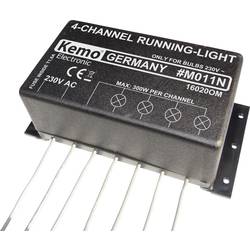 4kanálový modul běžícího světla Kemo M011N, 70 x 120 x 50 mm, 230 V/AC, 4 x 300 W