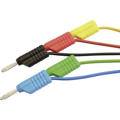 VOLTCRAFT MS 4250S sada měřicích kabelů [lamelová zástrčka 4 mm - lamelová zástrčka 4 mm] 1.00 m, červená, černá, modrá,