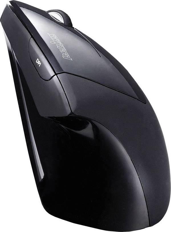 Perixx Perimice -713 optická ergonomická myš, přenos bezdrátový, 6 tlačítko, 2000 dpi, černá