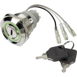 Klíčový spínač TRU COMPONENTS LAS1-AGQ30-11Y/21/R-G/12V 1303039, 250 V/AC, 5 A, 1x vyp/zap, 1 ks