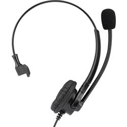 Telefonní headset QD (rychlé odpojení) na kabel, mono Basetech KJ-380M na uši