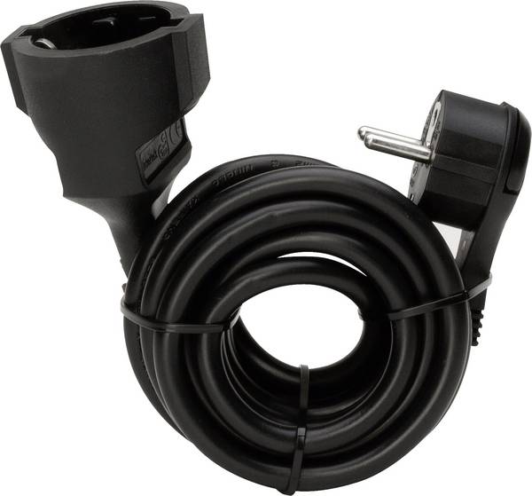 Kopp 143505080 napájecí prodlužovací kabel, černá, 2.00 m