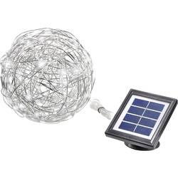 LED solárne dekoračné osvetlenie guľa Esotec Wireball 102112, IP44, hliník, denné svetlo