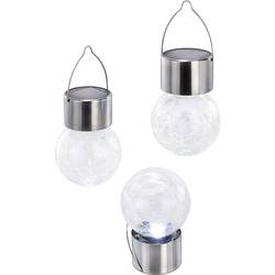 LED solární dekorativní osvětlení Esotec Crackle Ball 102304, studená bílá, sada 3 ks