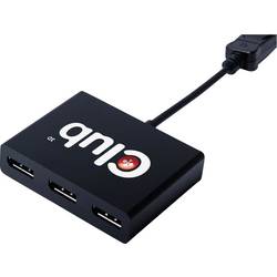 DisplayPort rozbočovač club3D CSV-5300A CSV-5300A, 3 porty, černá