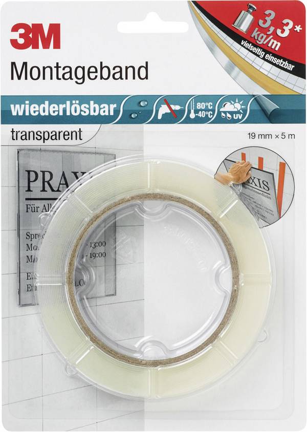 3M PX5011 8899195 oboustranná lepicí páska  transparentní (d x š) 5 m x 19 mm 1 ks