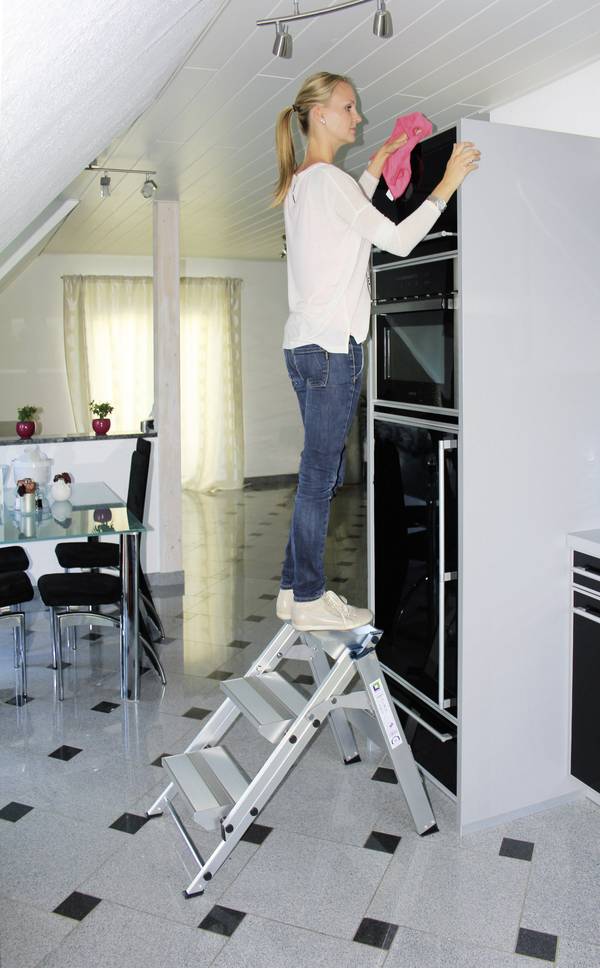 MUNK Günzburger Steigtechnik  55003 hliník schůdky skládací max.prac. výška: 2.7 m stříbrná 7 kg