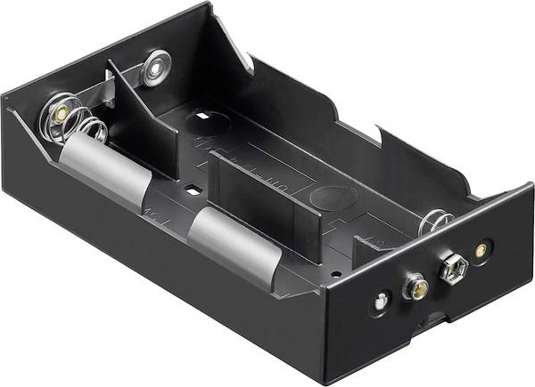 Goobay 11977 bateriový držák 4x Velké mono tlačítkové připojení  (d x š x v) 133.5 x 74 x 31.5 mm