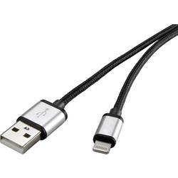 IPad/iPhone/iPod dátový kábel/nabíjací kábel Renkforce RF-4683966, 3.00 m, tmavosivá
