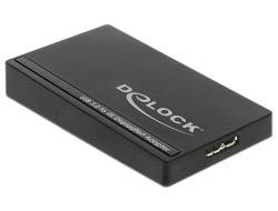 Černý externí rámeček Delock pro SATA disky, USB rozhraní.