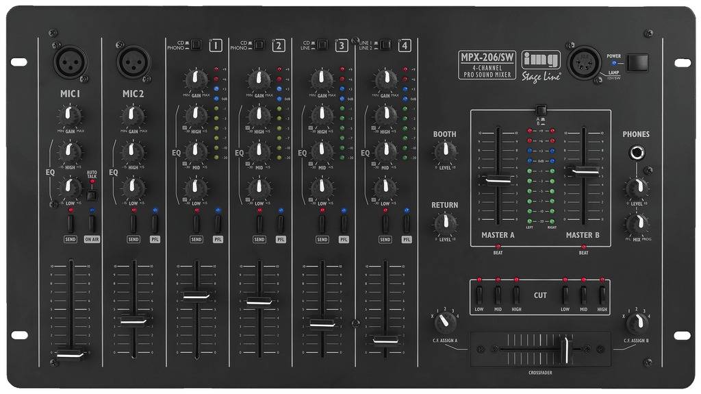 IMG Stageline MPX-206/SW DJ mixážní pult