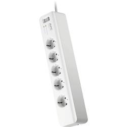 Zásuvková lišta s přepěťovou ochranou APC by Schneider Electric PM5-GR PM5-GR, počet zásuvek 5, IP20, 1.80 m, bílá
