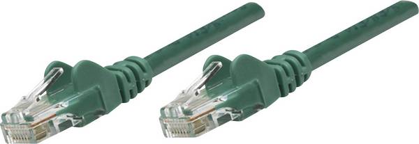 Intellinet 318945 RJ45 síťové kabely, propojovací kabely CAT 5e U/UTP 1.00 m zelená  1 ks