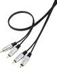 SpeaKa Professional SP-7870144 cinch audio kabel [2x cinch zástrčka - 2x cinch zástrčka] 1.00 m černá SuperSoft opletení, pozlacené kontakty