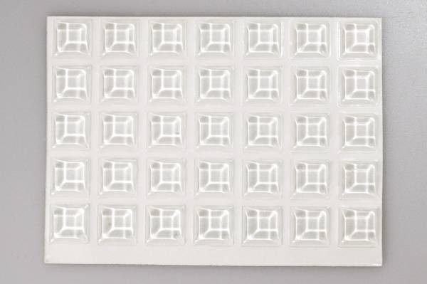 TOOLCRAFT 2127C70-C podstavná nožka přístrojová samolepicí, čtvercová transparentní (Ø x v) 12.7 mm x 3.1 mm 70 ks